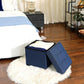 Navy Blue Storage Ottoman FredCo