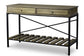 Newcastle Wood and Metal Console Table-Criss-Cross FredCo