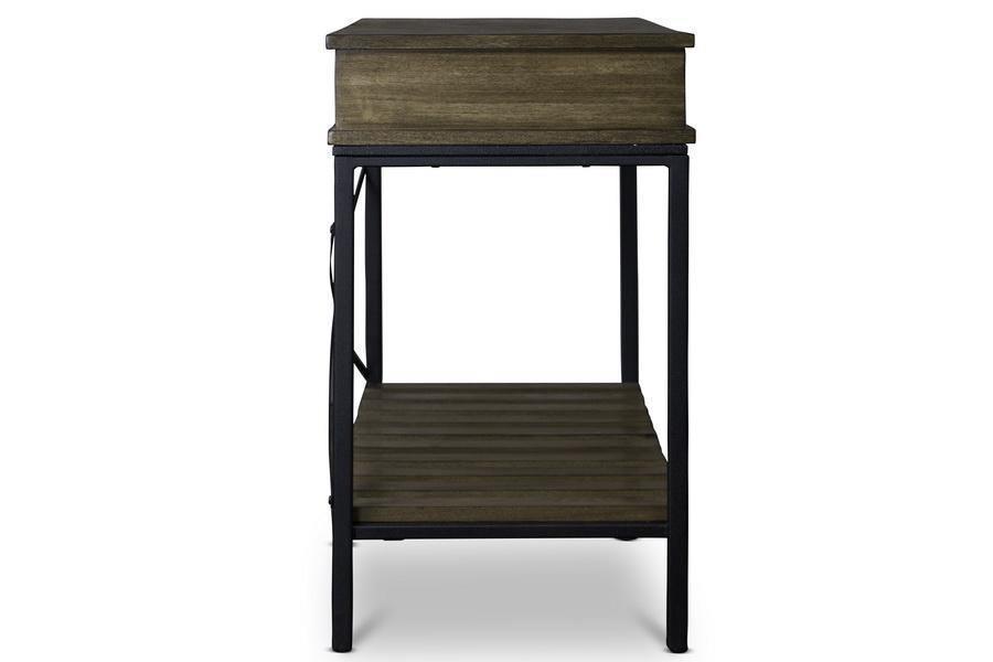 Newcastle Wood and Metal Console Table-Criss-Cross FredCo