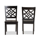 Nicolette Modern and Contemporary Dark Brown Finished Wood 2-Piece Dining Chair Set FredCo