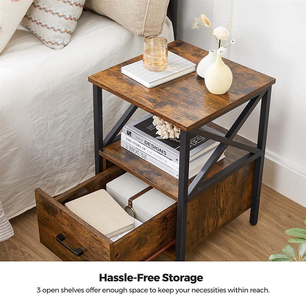 Open Shelf Bedside Table FredCo