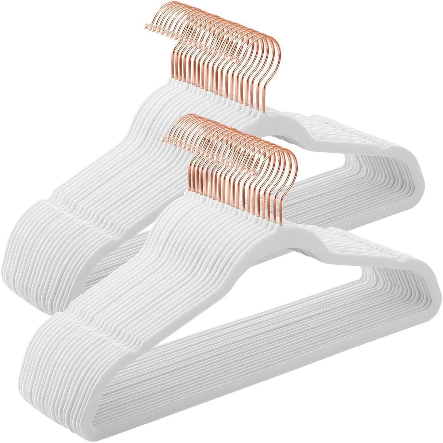 Pack of 50 White Non Slip Coat Hangers FredCo