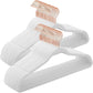 Pack of 50 White Non Slip Coat Hangers FredCo