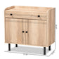 Patterson Modern and Contemporary Oak Brown Finished Wood 2-Door Kitchen Storage Cabinet FredCo