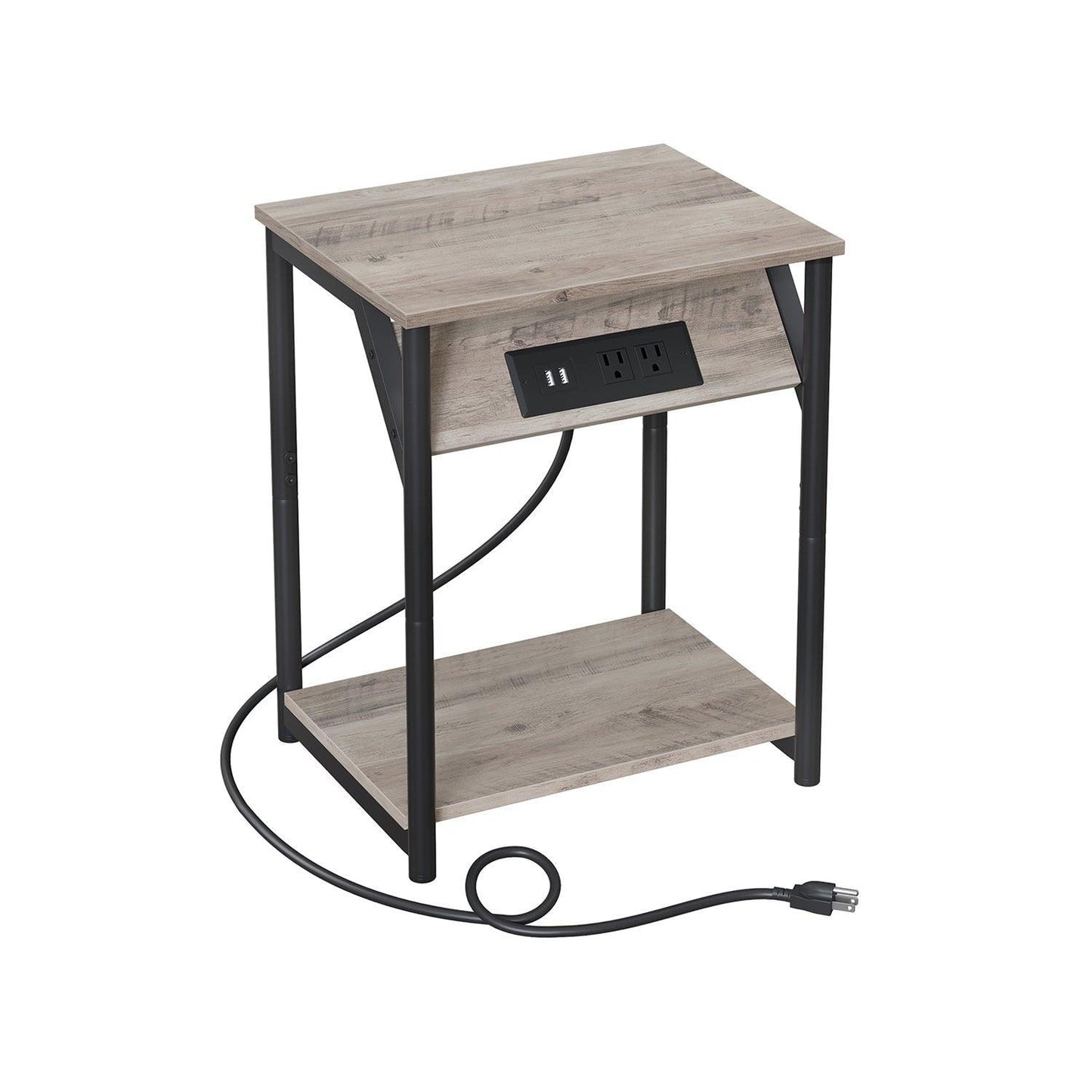 Plug-in Series Side Table, USB, Greige FredCo