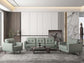 Radwan Sofa Pesto Green Leather FredCo