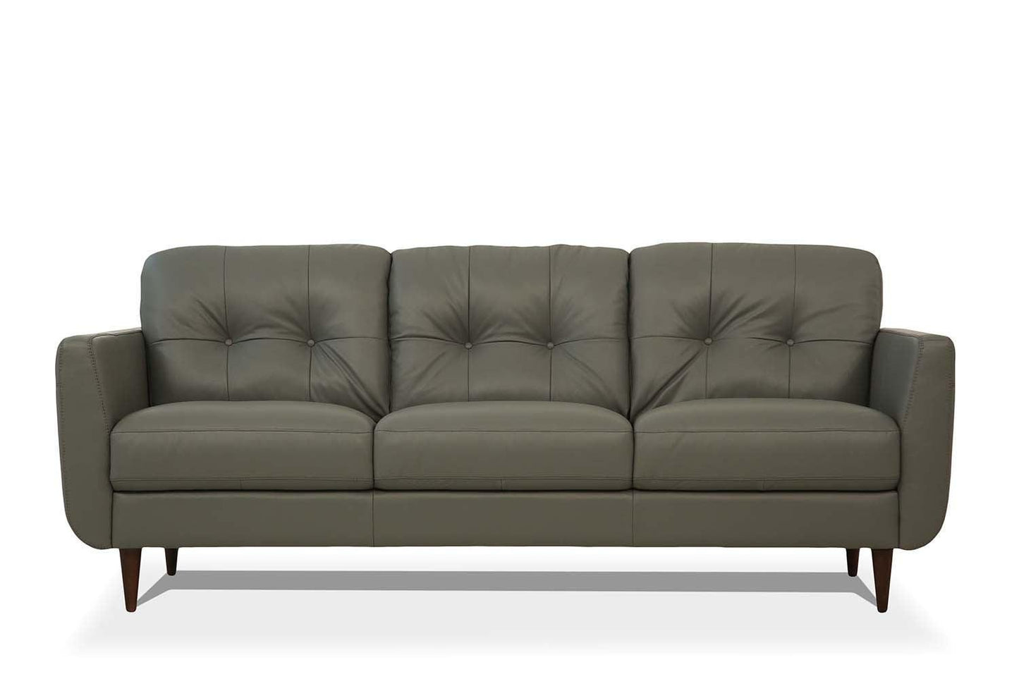 Radwan Sofa Pesto Green Leather FredCo