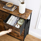 Rustic Brown & Black Industrial Wide Storage Dresser FredCo