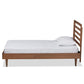 Ryo Mid-Century Modern Transitional Walnut Brown Finished Wood Twin Size Platform Bed FredCo