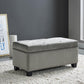 SALLY Rectangular Storage Ottoman Grey FredCo