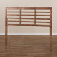 Salome Mid-Century Modern Walnut Brown Finished Wood Queen Size Open Slat Headboard FredCo