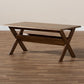 Sarai Modern Transitional Walnut Brown Finished Rectangular Wood Coffee Table FredCo