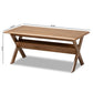 Sarai Modern Transitional Walnut Brown Finished Rectangular Wood Coffee Table FredCo