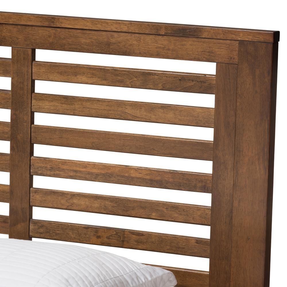 Sedona Modern Classic Mission Style Brown-Finished Wood Twin Platform Bed FredCo