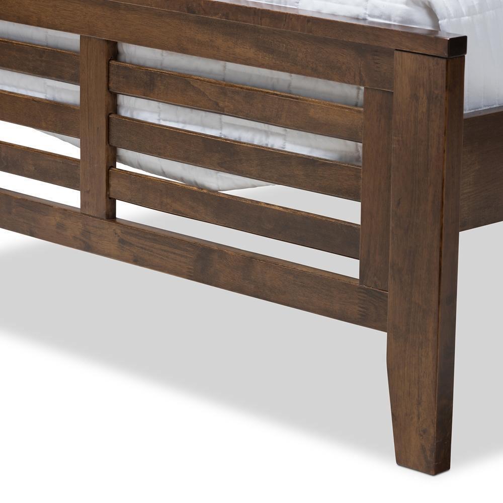 Sedona Modern Classic Mission Style Brown-Finished Wood Twin Platform Bed FredCo