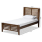 Sedona Modern Classic Mission Style Brown-Finished Wood Twin Platform Bed FredCo