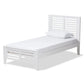 Sedona Modern Classic Mission Style White-Finished Wood Twin Platform Bed FredCo