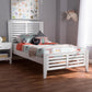 Sedona Modern Classic Mission Style White-Finished Wood Twin Platform Bed FredCo