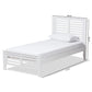 Sedona Modern Classic Mission Style White-Finished Wood Twin Platform Bed FredCo