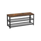 Shoe Bench Rustic Brown and Black FredCo