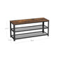 Shoe Bench Rustic Brown and Black FredCo