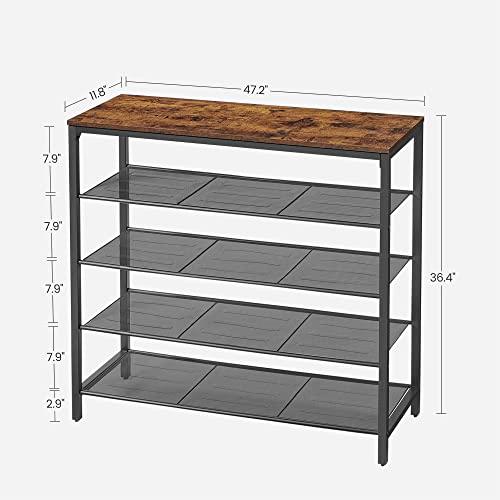 HOOBRO 10-Tier Shoe Rack, Large Capacity Shoe Organizer Shelf