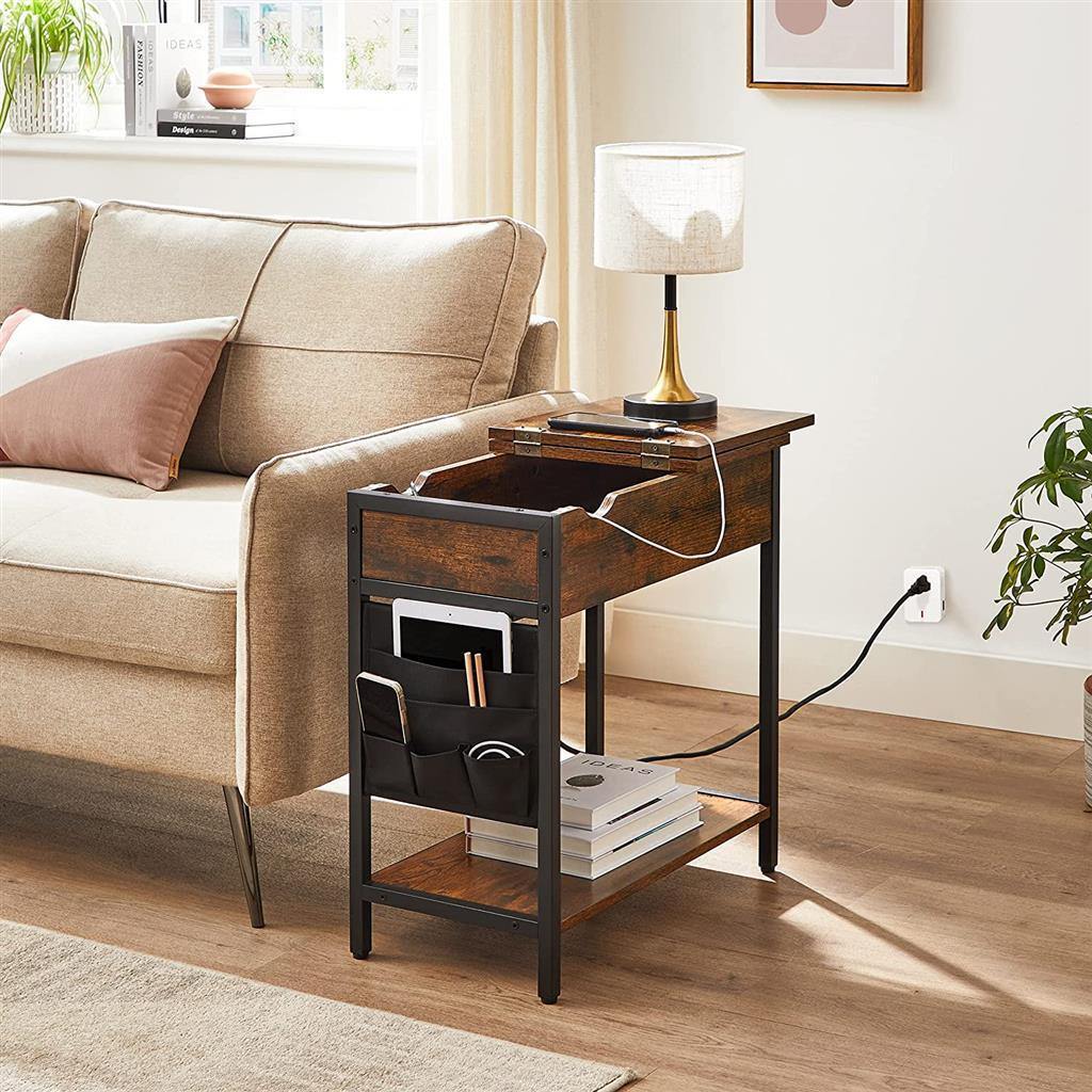 Side Table with Power Outlet FredCo