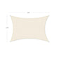 Sun Shade Sail Beige 16ft x 12ft FredCo