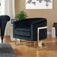 TARRA Accent Chair Black/Chrome FredCo