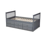 Trine Classic and Traditional Grey Finished Wood Twin Size Daybed with Trundle FredCo