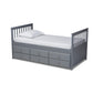 Trine Classic and Traditional Grey Finished Wood Twin Size Daybed with Trundle FredCo