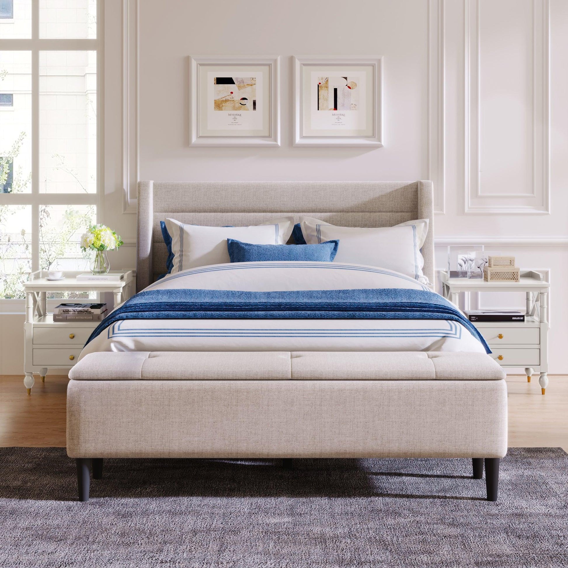 Bedroom bench deals for queen bed