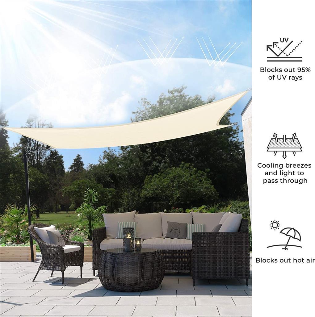 UV Block Sun Shade Beige 12 x 12 FredCo