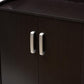 Verdell Modern and Contemporary Wenge Brown Finished Shoe Cabinet FredCo