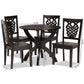 Wanda Modern and Contemporary Transitional Dark Brown Finished Wood 5-Piece Dining Set FredCo