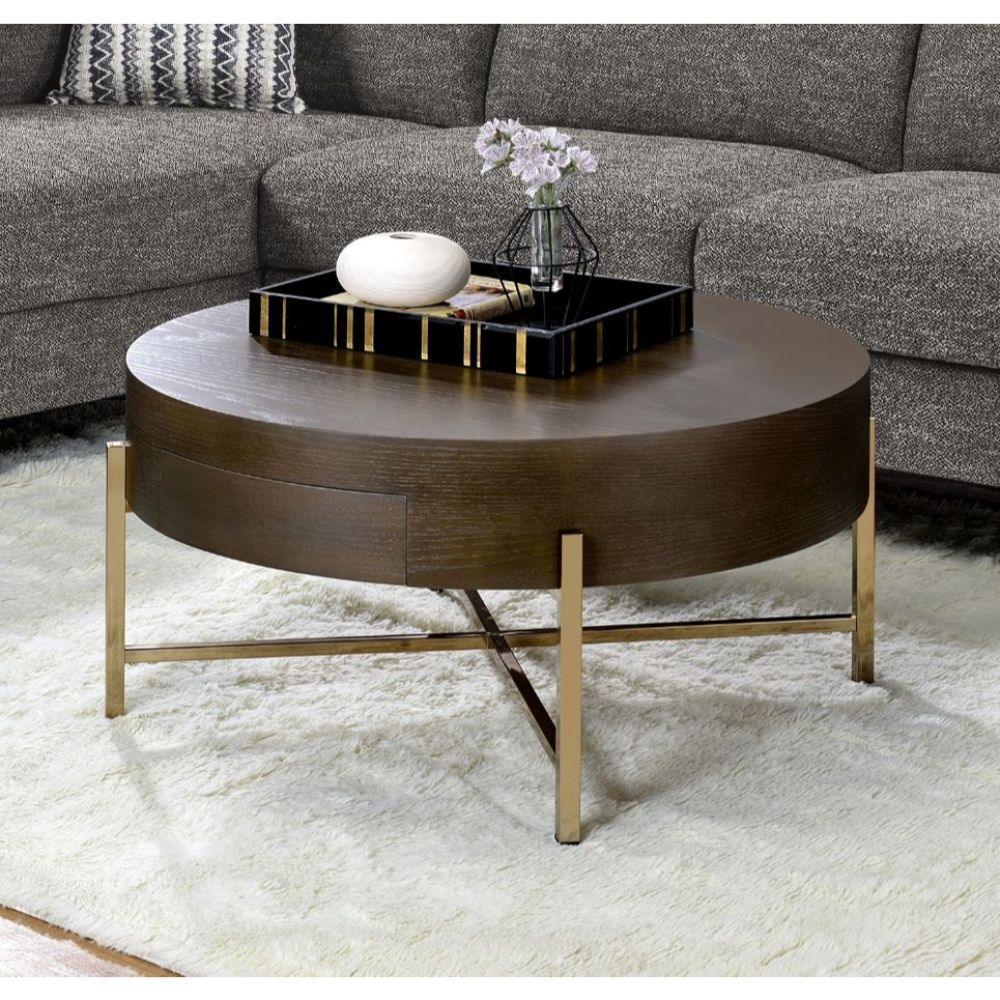 Weyton Coffee Table Dark Oak & Champagne FredCo