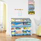 White Toy Storage Unit with Removable Bins FredCo