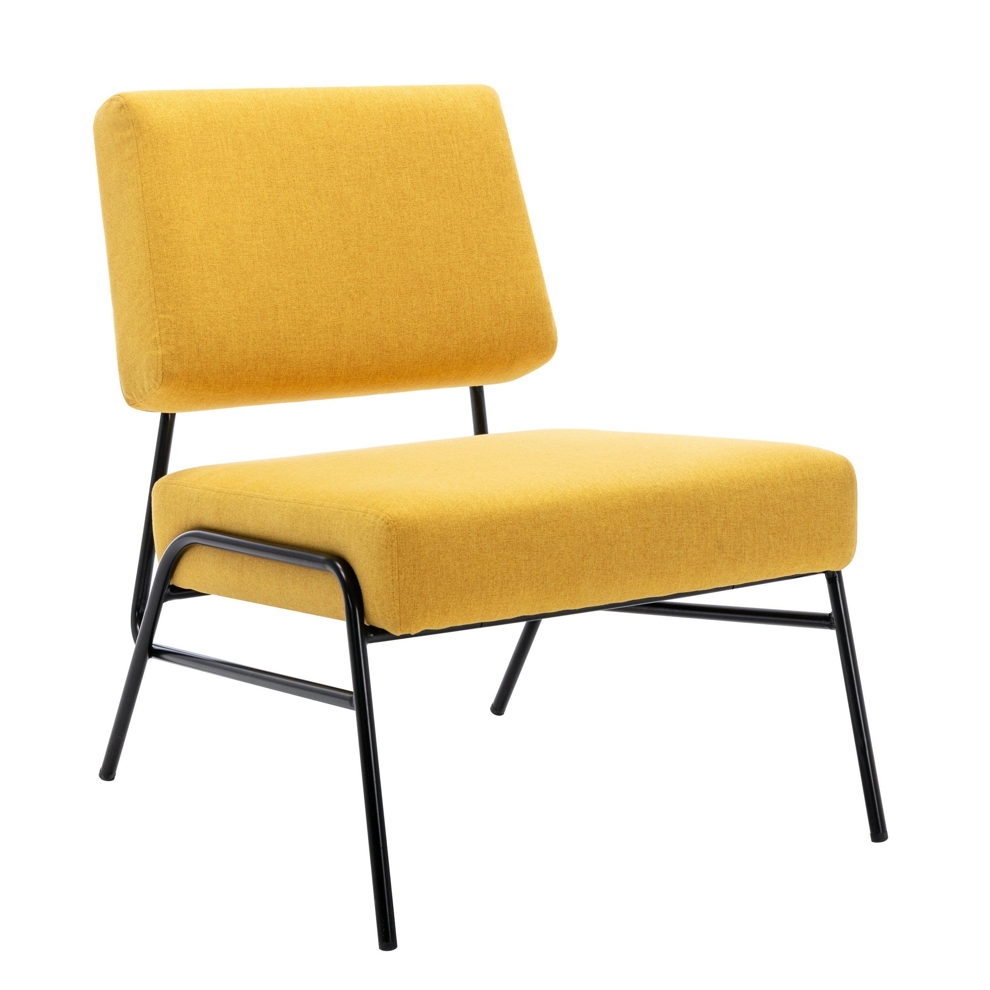 Yellow armless accent online chair