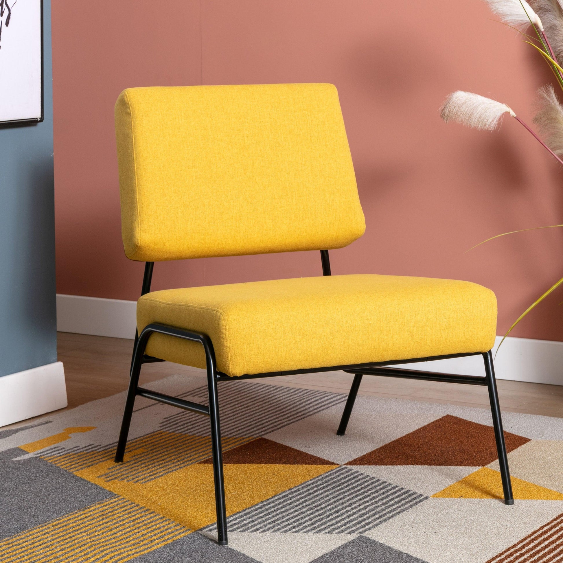 West elm online yellow chair