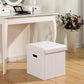 Wite Ottoman with Handles FredCo